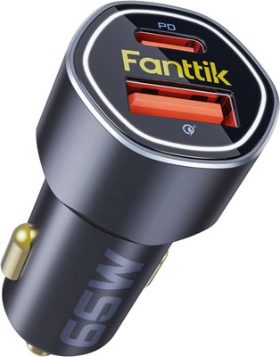 Автомобільний зарядний пристрій Fanttik 65W адаптер для швидкого заряджання з PD3.0 QC3.0 230699 фото