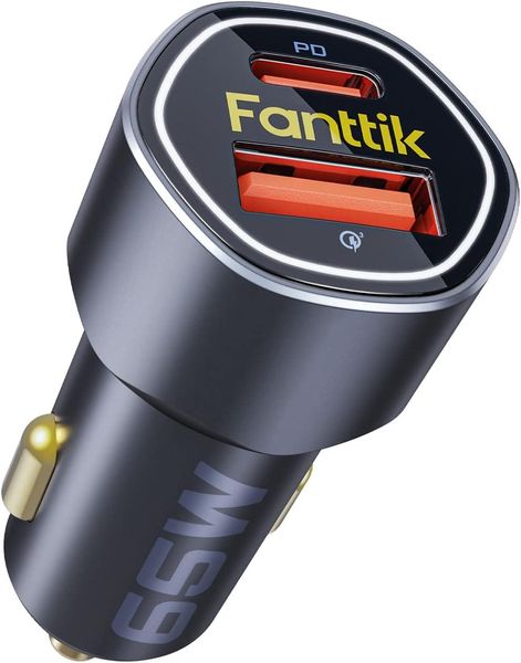 Автомобільний зарядний пристрій Fanttik 65W адаптер для швидкого заряджання з PD3.0 QC3.0 230699 фото