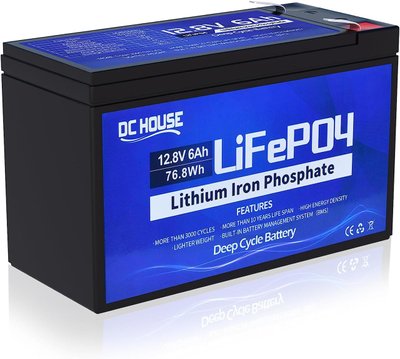Аккумуляторная батарея DC HOUSE 12V 6Ah (77Wh) LiFePO4, 3000+ циклов 230709 фото